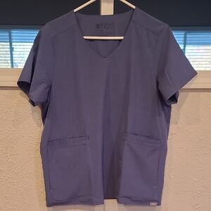 Figs FIONe A.C. Lekei 4 Pocket Scrub Top Big Sky Women's Large